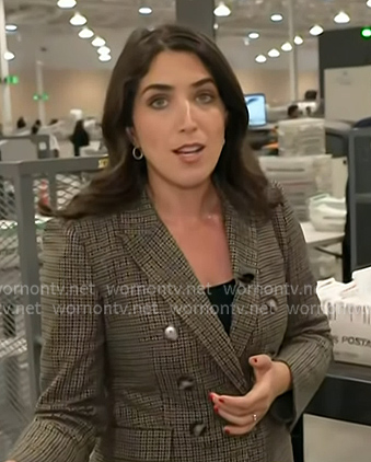 Liz’s grey plaid double breasted blazer on Today