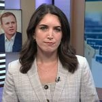 Liz's grey plaid top and blazer on Today