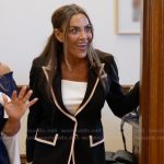 Liz’s navy contrast blazer on The Real Housewives of Rhode Island