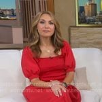 Lori’s red smocked midi dress on Good Morning America