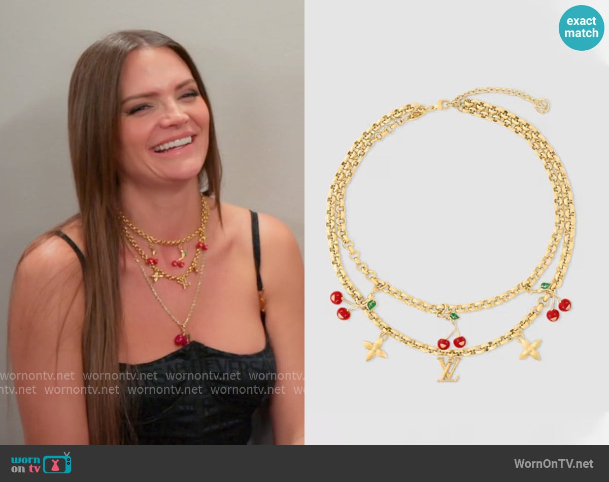 Louis Vuiton LV x TM Cerise Necklace worn by Natalie on The Valley