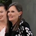 Lucy's black and white floral dress on General Hospital