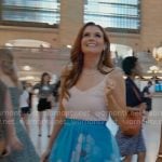 Maddie's blue floral sheer skirt on Sweet Magnolias