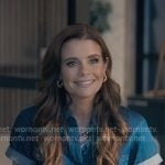 Maddie’s cropped denim shirt and yellow beaded skirt on Sweet Magnolias