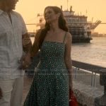 Maddie’s green floral strap dress on Sweet Magnolias