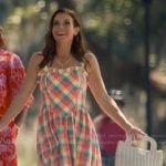 Maddie’s multicolored plaid dress on Sweet Magnolias