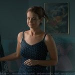 Maddie’s navy floral pajama top on Sweet Magnolias