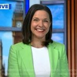 Maggie Rulli’s green linen blazer on Good Morning America