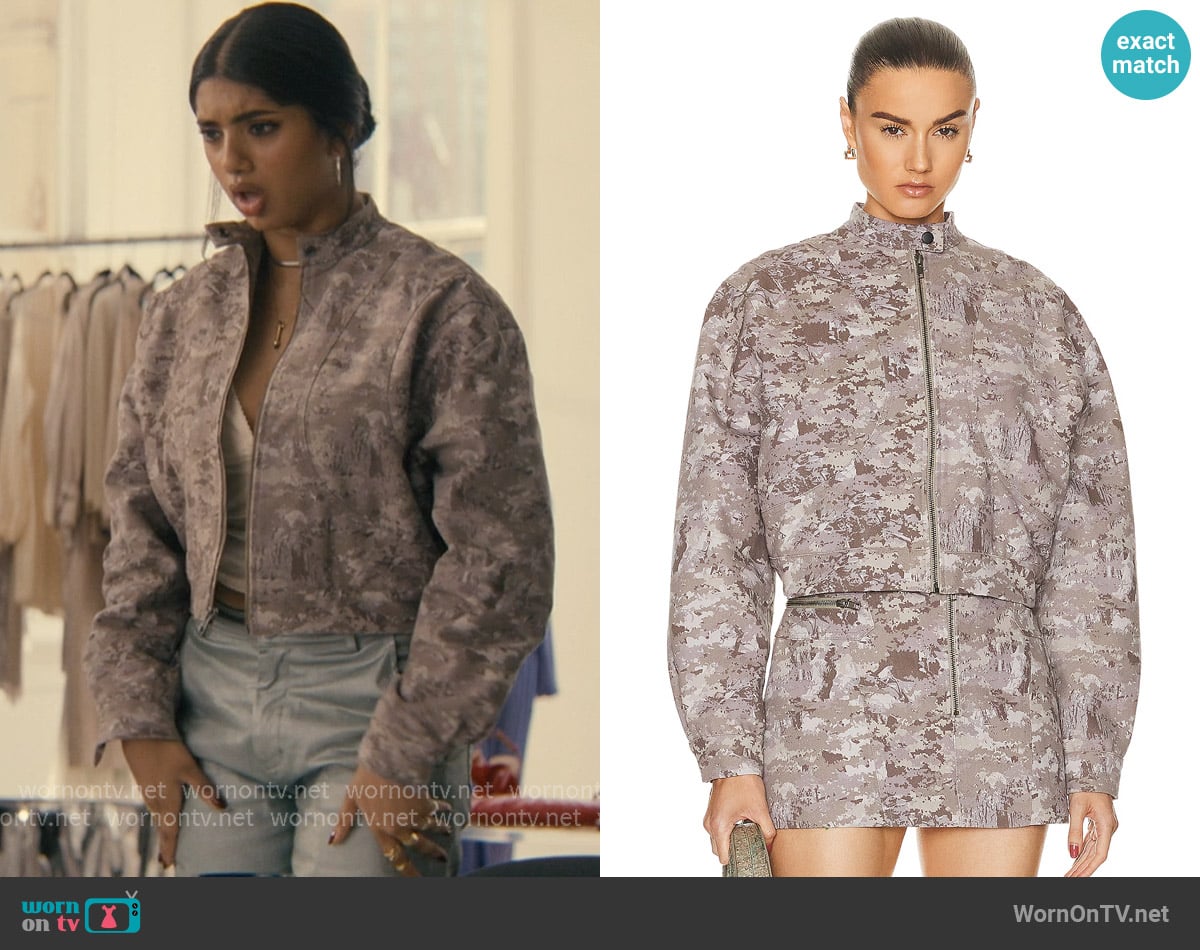 Maisie Wilen Argon Jacket worn by Abhinaya Chilukuri (Avantika) on Not Suitable For Work