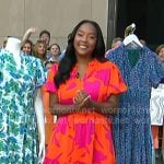 Makho’s orange and pink floral dress on Today