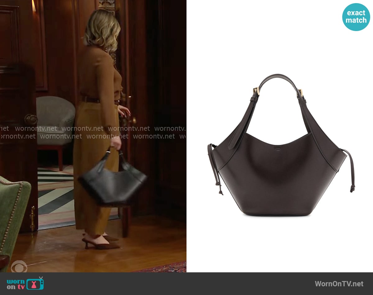 Mango Faux Leather Bucket Bag worn by Hope Logan (Annika Noelle) on The Bold and the Beautiful