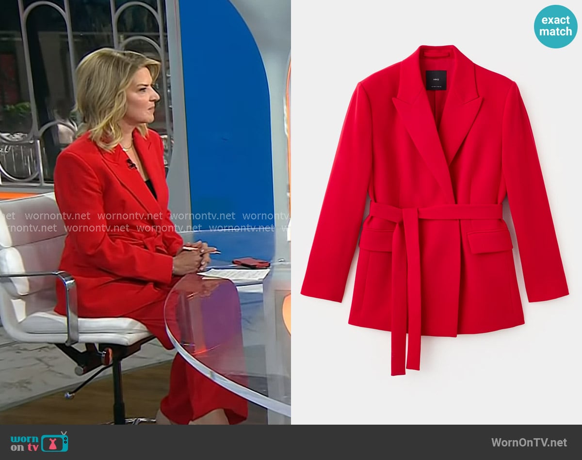 Christine’s red belted blazer on Today Christine’s red belted blazer on Today