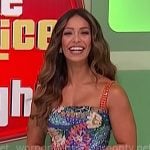 Manuela's floral sequin mini dress on The Price is Right