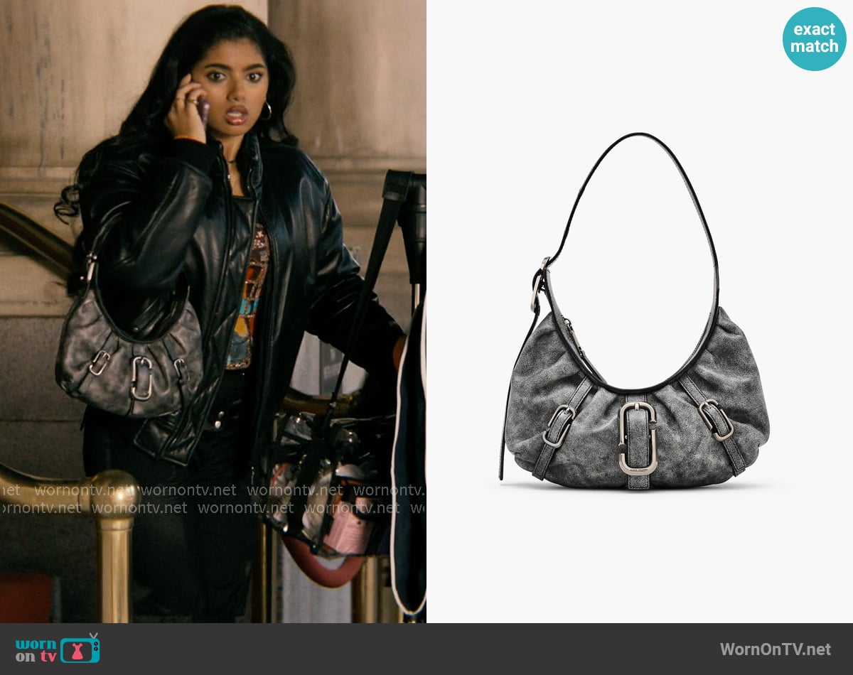 Marc Jacobs The Distressed Buckle J Marc Crescent Bag worn by Abhinaya Chilukuri (Avantika) on Not Suitable For Work