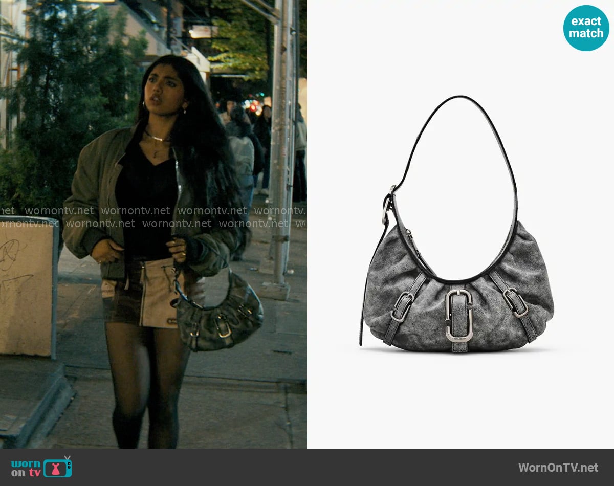 Marc Jacobs The Distressed Buckle J Marc Crescent Bag worn by Abhinaya Chilukuri (Avantika) on Not Suitable For Work