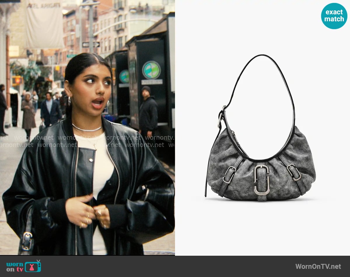 Marc Jacobs The Distressed Buckle J Marc Crescent Bag worn by Abhinaya Chilukuri (Avantika) on Not Suitable For Work