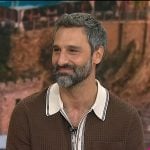 Marco Calvani’s brown pointelle knit shirt on Today