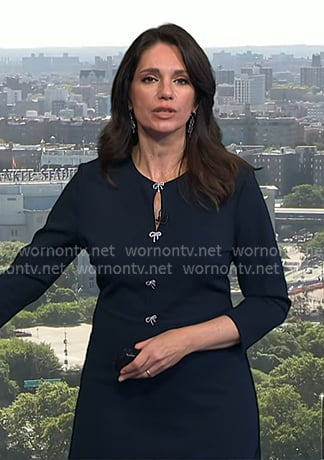 Maria’s black bow embellished dress on Today