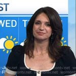 Maria’s black contrast trim button dress on Today