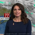 Maria’s navy keyhole dress on Today