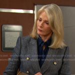 Marlena’s navy double breasted blazer on Days of our Lives