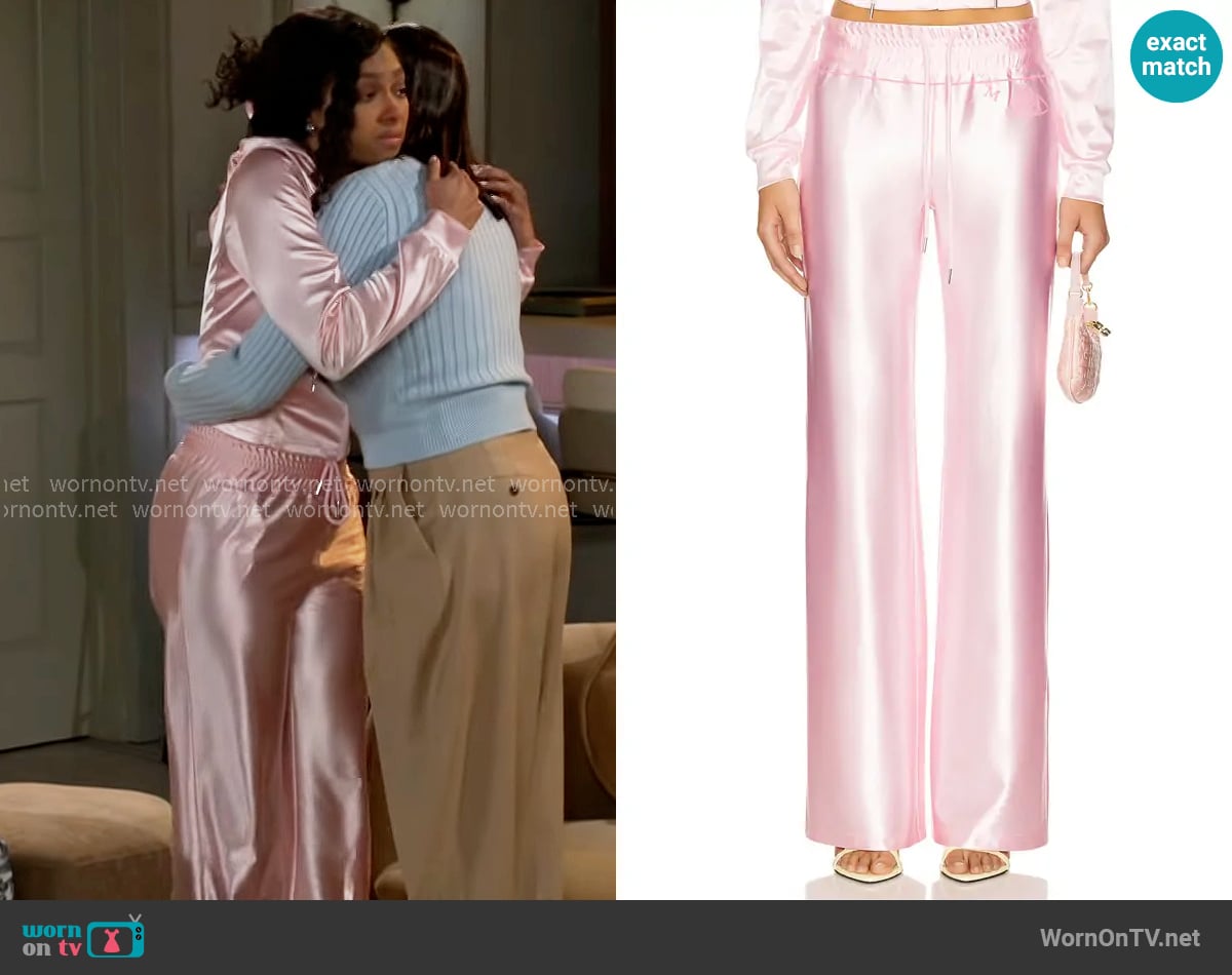 Marrknull Hanger Lounge Pants worn by Kat Richardson (Colby Muhammad) on Beyond the Gates