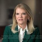 Martha's green double breasted blazer on Good Morning America