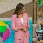 Mary's pink blazer and wide-leg patns on Good Morning America
