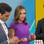 Mary's purple textured maxi dress on Good Morning America