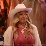 Masha’s pink star embellished vest and pants on The McBee Dynasty Real American Cowboys