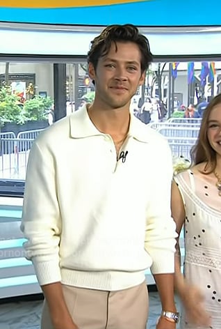Matt Cornett’s white polo sweater on Today