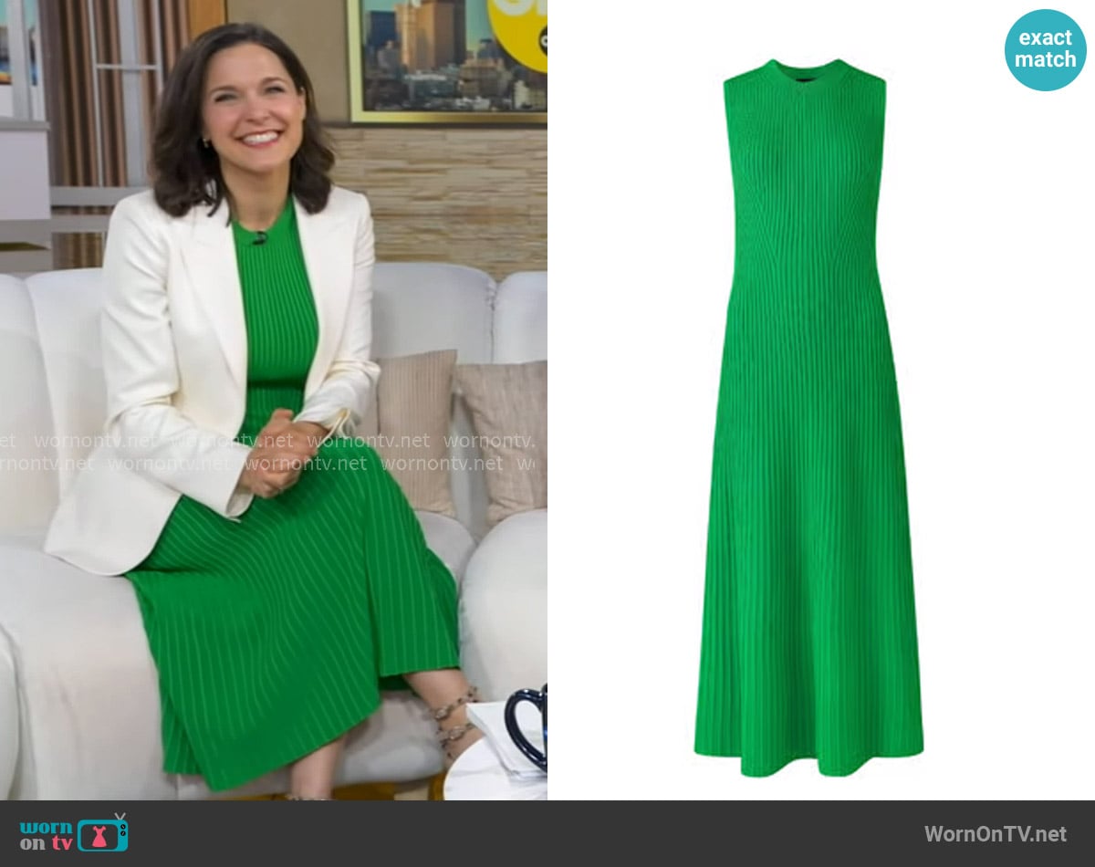 Me+Em Fashioned Rib A-Line Knit Dress worn by Maggie Rulli on Good Morning America