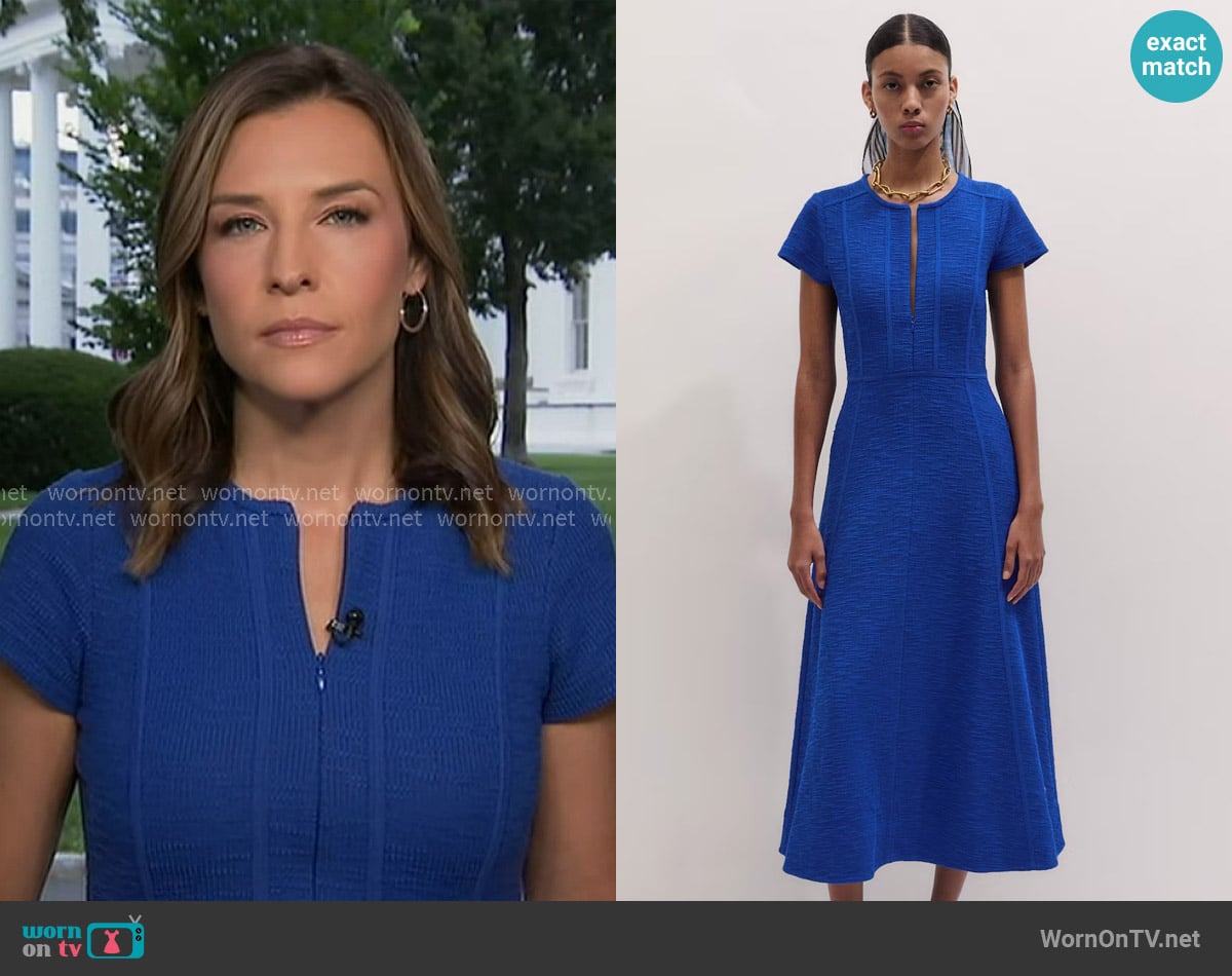 Me+Em Fit + Flare Maxi Dress worn by Mary Bruce on Good Morning America