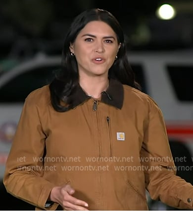 Melissa Adan’s brown jacket on Good Morning America