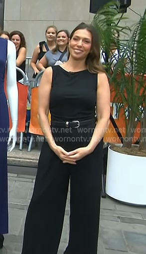Melissa’s black sleeveless jumpsuit on Today