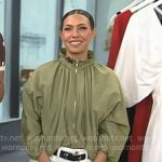 Melissa’s green high neck zip jacket on Today