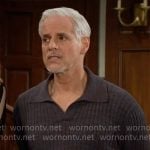 Michael’s dark grey polo sweater on The Young and the Restless