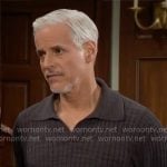 Michael’s dark grey polo sweater on The Young and the Restless