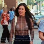 Michelle’s black plaid mesh top on The Valley
