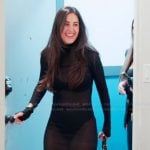 Michelle’s black sheer maxi dress on The Valley