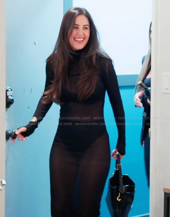 Michelle’s black sheer maxi dress on The Valley