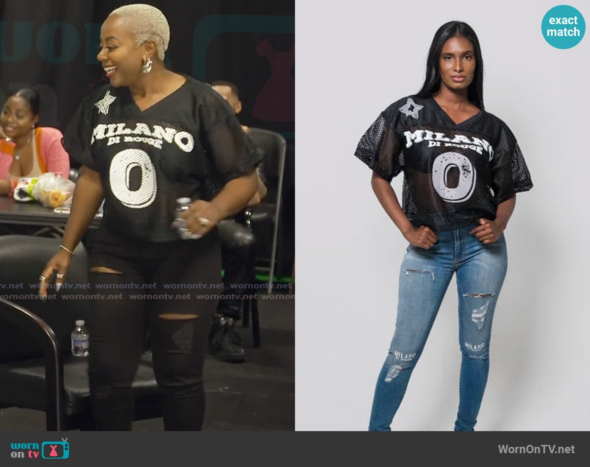 Milano Di Rouge Dreamers Only Jersey worn by Pinky Cole on The Real Housewives of Atlanta