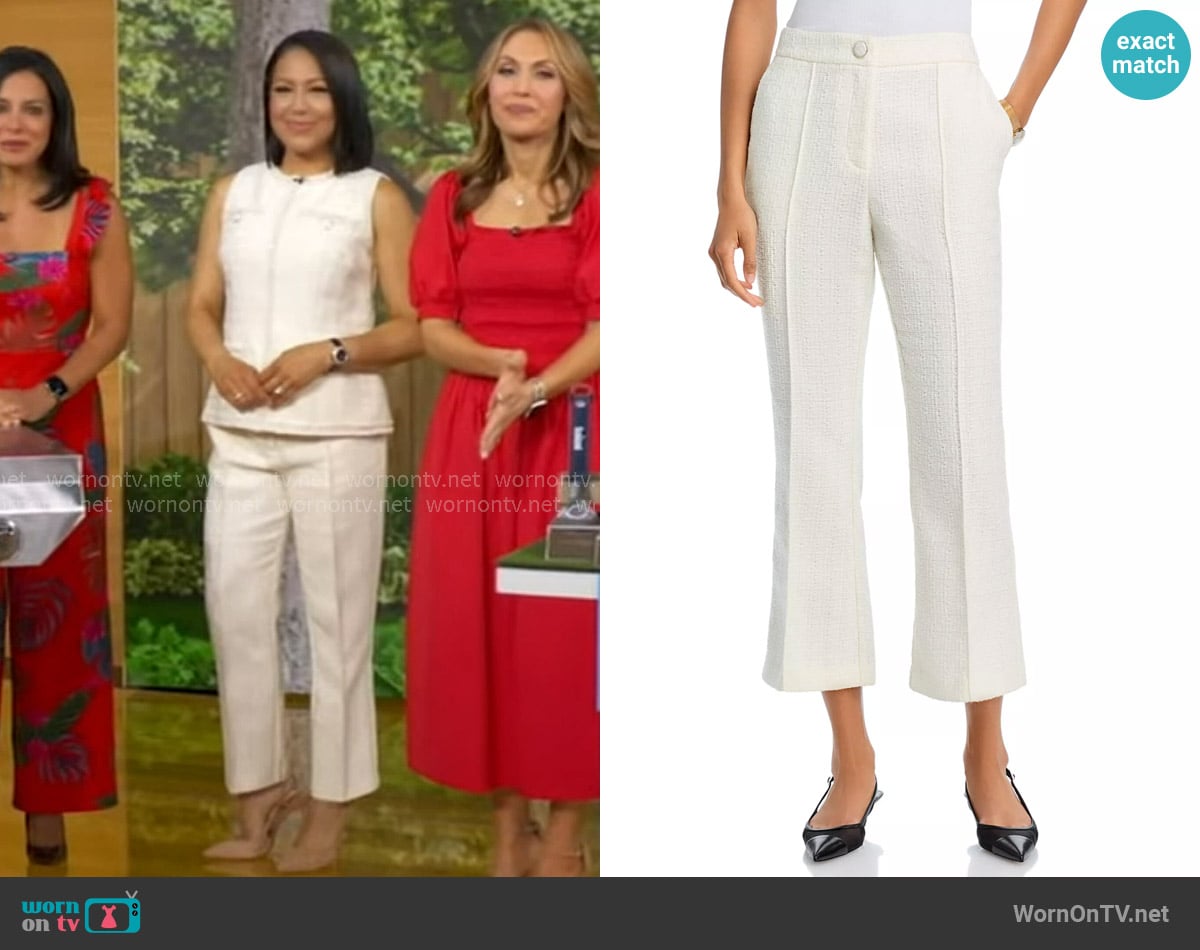 Milly Betsy Bouclé Pants worn by Stephanie Ramos on Good Morning America