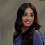 Molly's blue long sleeve top on General Hospital
