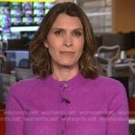 Molly’s purple short sleeve cardigan on Today