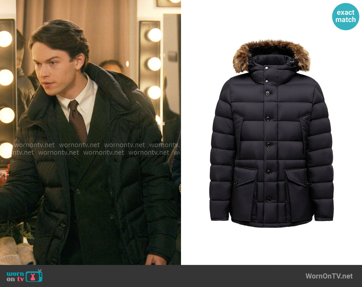 Moncler Clunye Puffer Jacket with Removable Faux Fur Trim Hood worn by Josh Teitelbaum (Jack Martin) on Not Suitable For Work