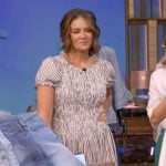 Monica's gray smocked dress on Live with Kelly and Mark
