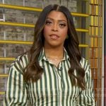 Morgan's green striped shirtdress on Good Morning America