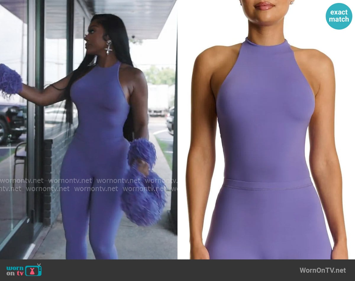 Naked Wardrobe Funnel Neck Sleeveless Bodysuit worn by Porsha Williams on The Real Housewives of Atlanta