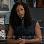 Naomi’s denim jumpsuit on Beyond the Gates